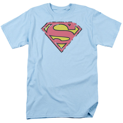 DC Comics - Superman - Distressed Shield #2 - Adult Unisex T-Shirt - Blue