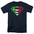 DC Comics - Superman - Mexican Shield - Adult Unisex Short Sleeve T-Shirt - Blue