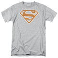 DC Comics - Superman - Burnt Orange & White Shield - Adult Unisex T-Shirt - Gray