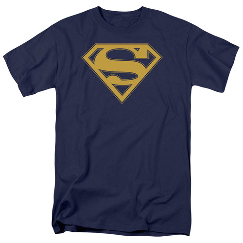 DC Comics - Superman - Maize & Blue Shield - Adult Unisex T-Shirt - Blue
