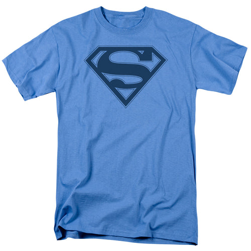 DC Comics - Superman - Blue & Navy Shield - Adult Unisex T-Shirt - Blue