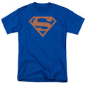 DC Comics - Superman - Blue & Orange Shield - Adult Unisex T-Shirt - Blue