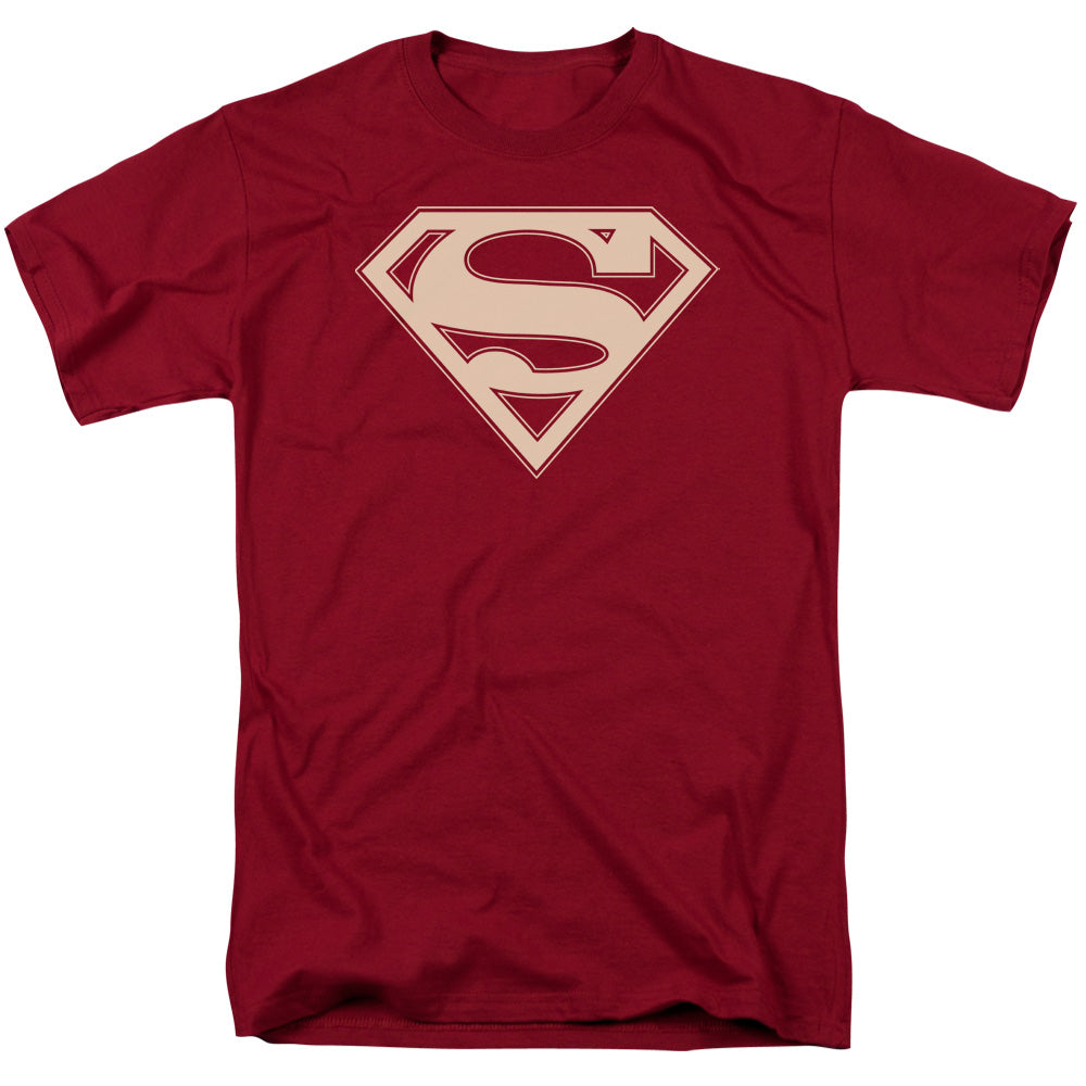 DC Comics - Superman - Crimson & Cream Shield - Adult Unisex T-Shirt - Red