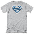 DC Comics - Superman - Blue & White Shield - Adult Unisex T-Shirt - Gray