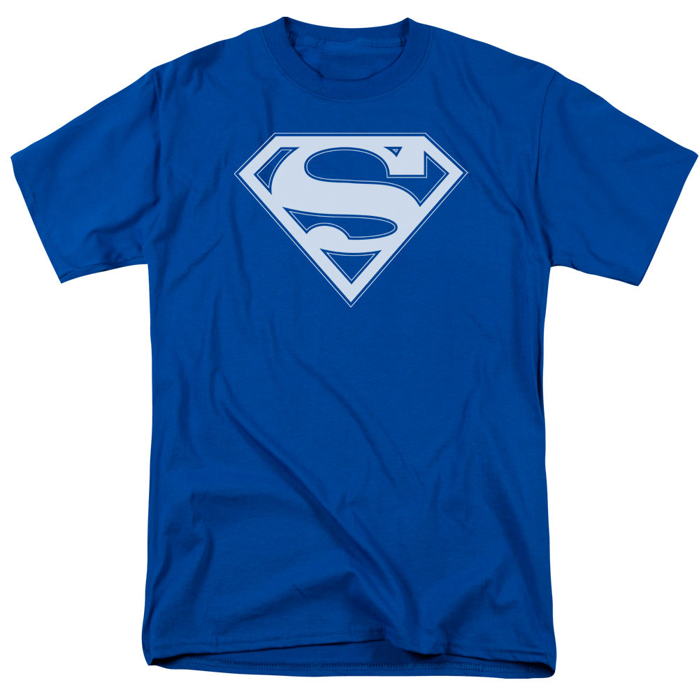 DC Comics - Superman - Blue & White Shield - Adult Unisex T-Shirt - Blue