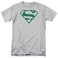 DC Comics - Superman - Green & White Shield - Adult Unisex T-Shirt - Gray