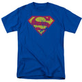 DC Comics - Superman - Classic Logo Distressed - Adult Unisex T-Shirt - Blue