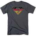 DC Comics - Superman - German Shield - Adult Unisex Short Sleeve T-Shirt - Gray