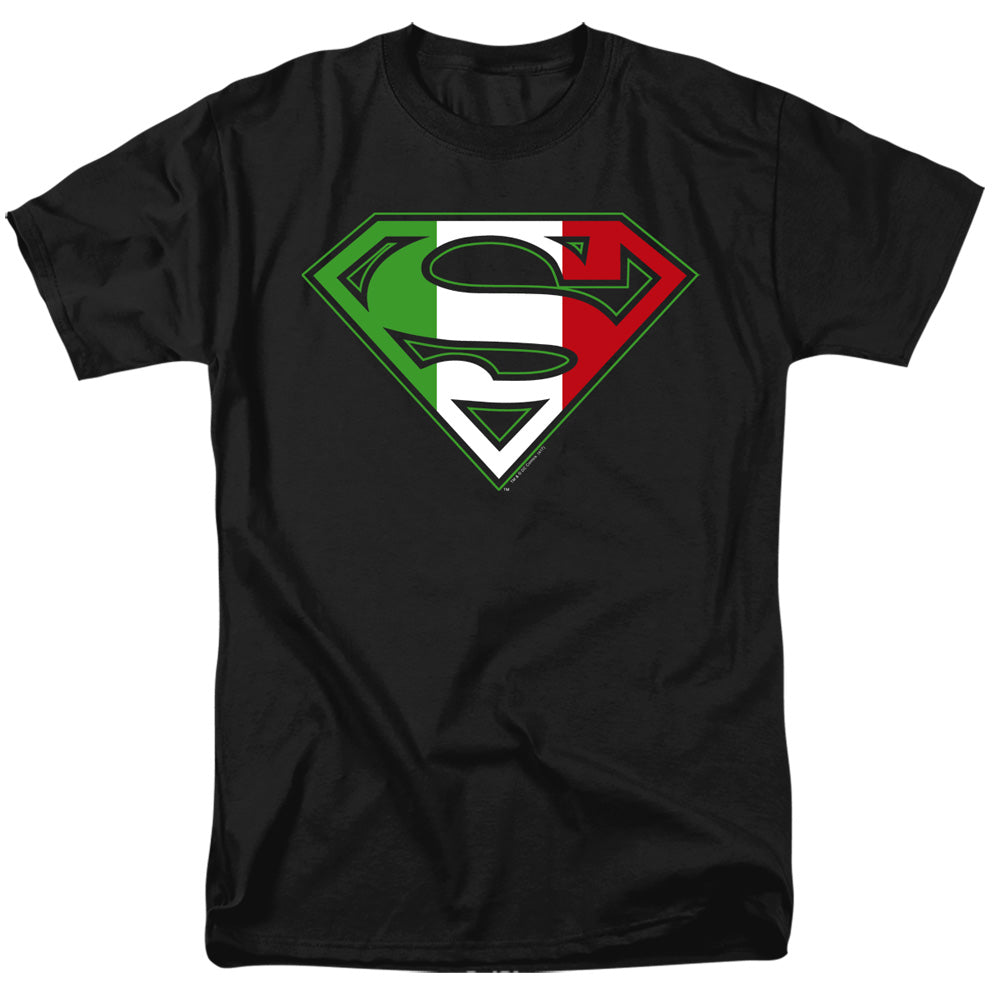 DC Comics - Superman - Italian Shield - Adult Unisex T-Shirt - Black
