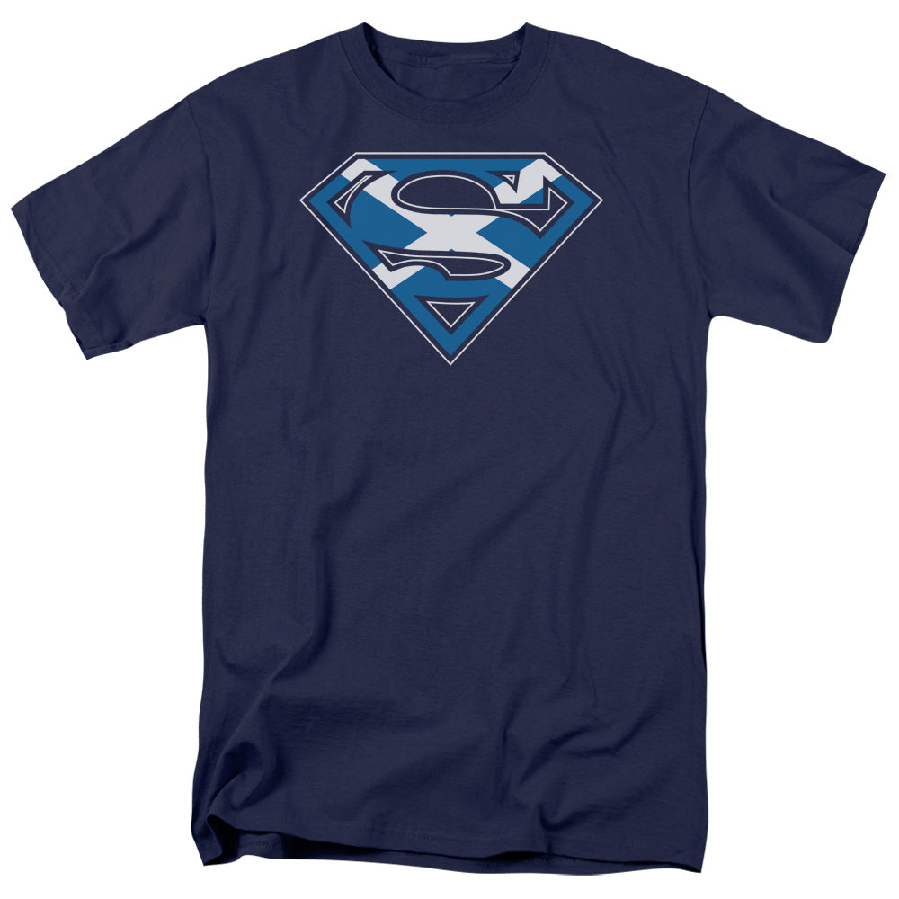 DC Comics - Superman - Scottish Shield - Adult Unisex T-Shirt - Blue