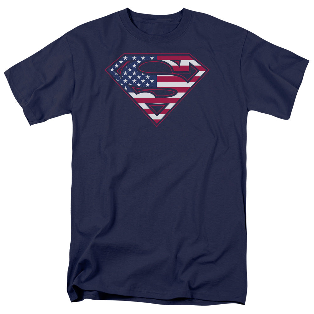 DC Comics - Superman - U.S. Shield - Adult Unisex Short Sleeve T-Shirt - Blue