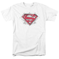 DC Comics - Superman - Hastily Drawn Shield - Adult Unisex T-Shirt - White