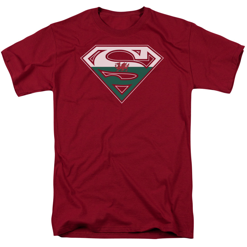 DC Comics - Superman - Welsh Shield - Adult Unisex Short Sleeve T-Shirt - Red