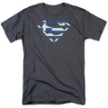 DC Comics - Superman - Greek Shield - Adult Unisex Short Sleeve T-Shirt - Gray