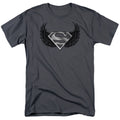 DC Comics - Superman - Dirty Wings - Adult Unisex Short Sleeve T-Shirt - Gray