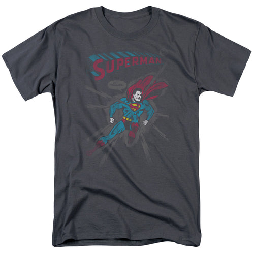 DC Comics - Superman - It Tickles - Adult Unisex Short Sleeve T-Shirt - Gray