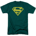DC Comics - Superman - Yellow & Green Shield - Adult Unisex T-Shirt - Green