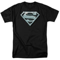 DC Comics - Superman - Chrome Shield - Adult Unisex Short Sleeve T-Shirt - Black