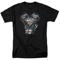 DC Comics - Superman - V Twin Logo - Adult Unisex Short Sleeve T-Shirt - Black