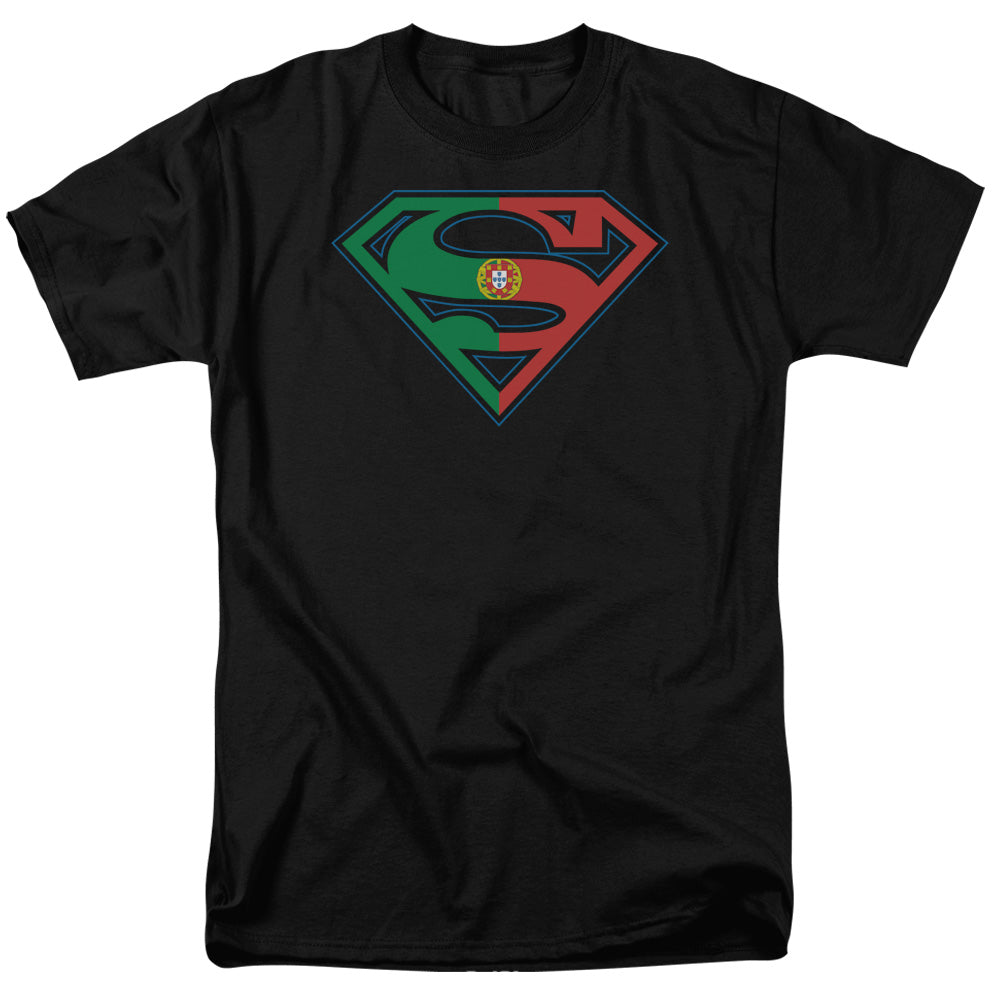 DC Comics - Superman - Portugal Shield - Adult Unisex T-Shirt - Black