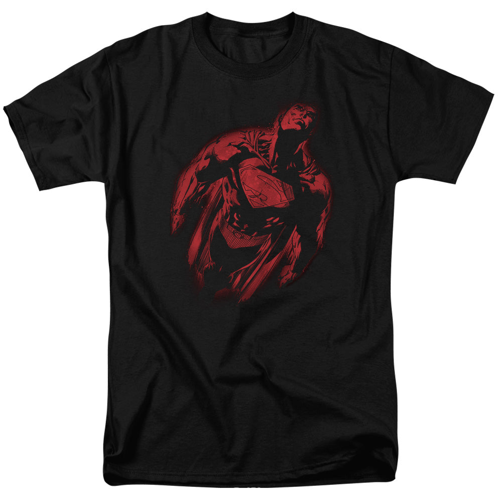 DC Comics - Superman - Sprayed Supes - Adult Unisex Short Sleeve T-Shirt - Black