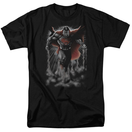 DC Comics - Superman - Above The Clouds - Adult Unisex T-Shirt - Black