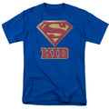 DC Comics - Superman - Super Kid - Adult Unisex Short Sleeve T-Shirt - Blue