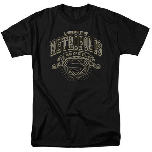 DC Comics - Superman - University Of Metropolis - Adult Unisex T-Shirt - Black
