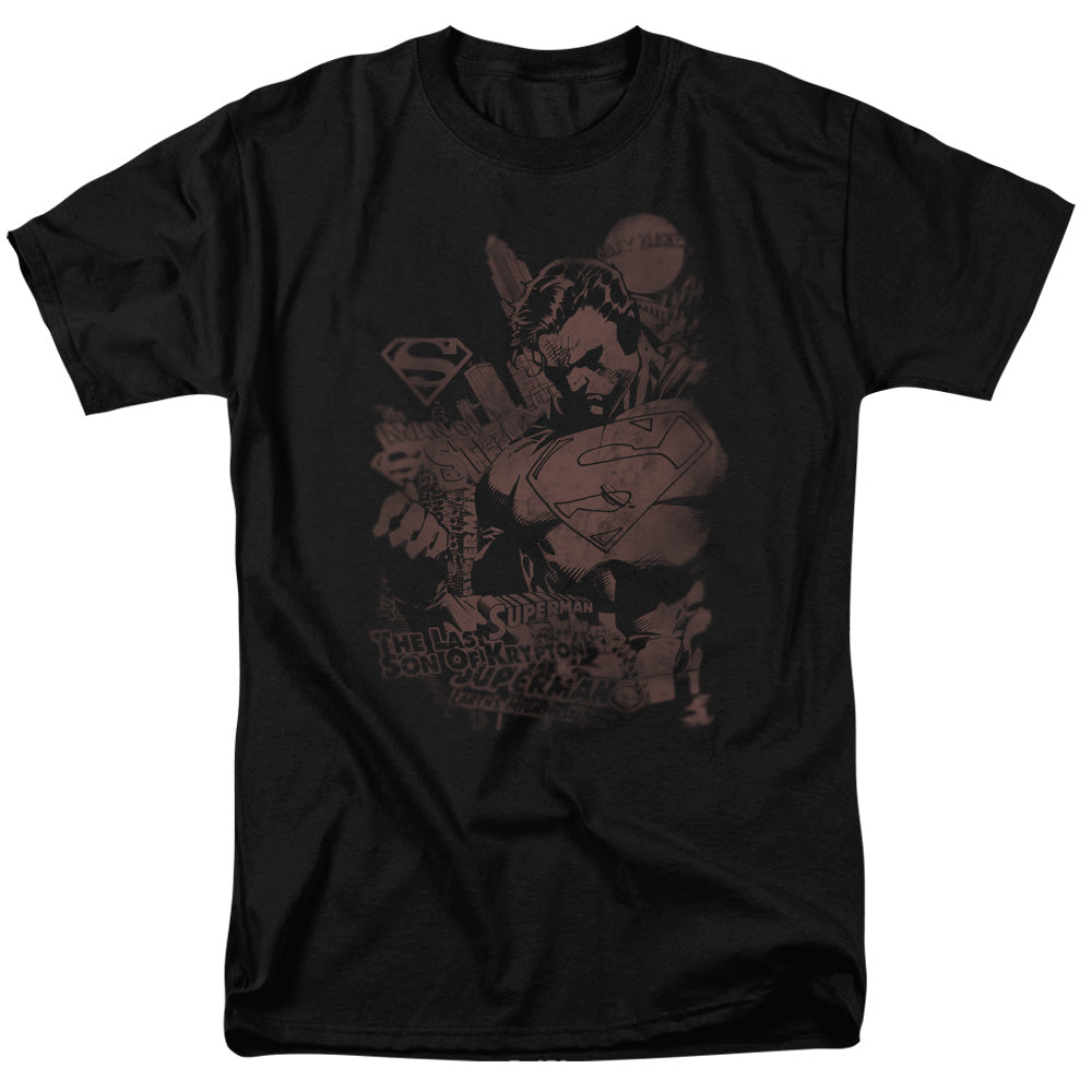 DC Comics - Superman - Somber Power - Adult Unisex Short Sleeve T-Shirt - Black
