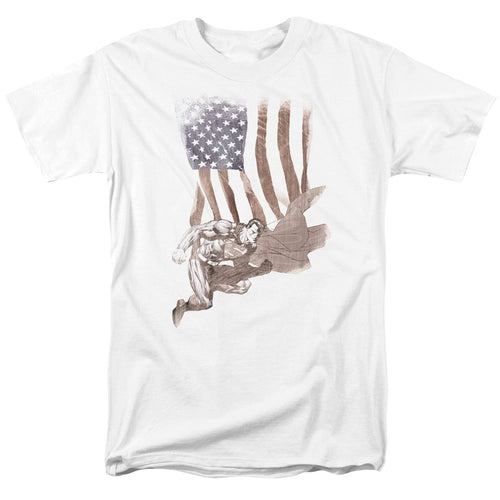 DC Comics - Superman - Super American - Adult Unisex T-Shirt - White