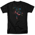 DC Comics - Superman - Neon Superman - Adult Unisex Short Sleeve T-Shirt - Black