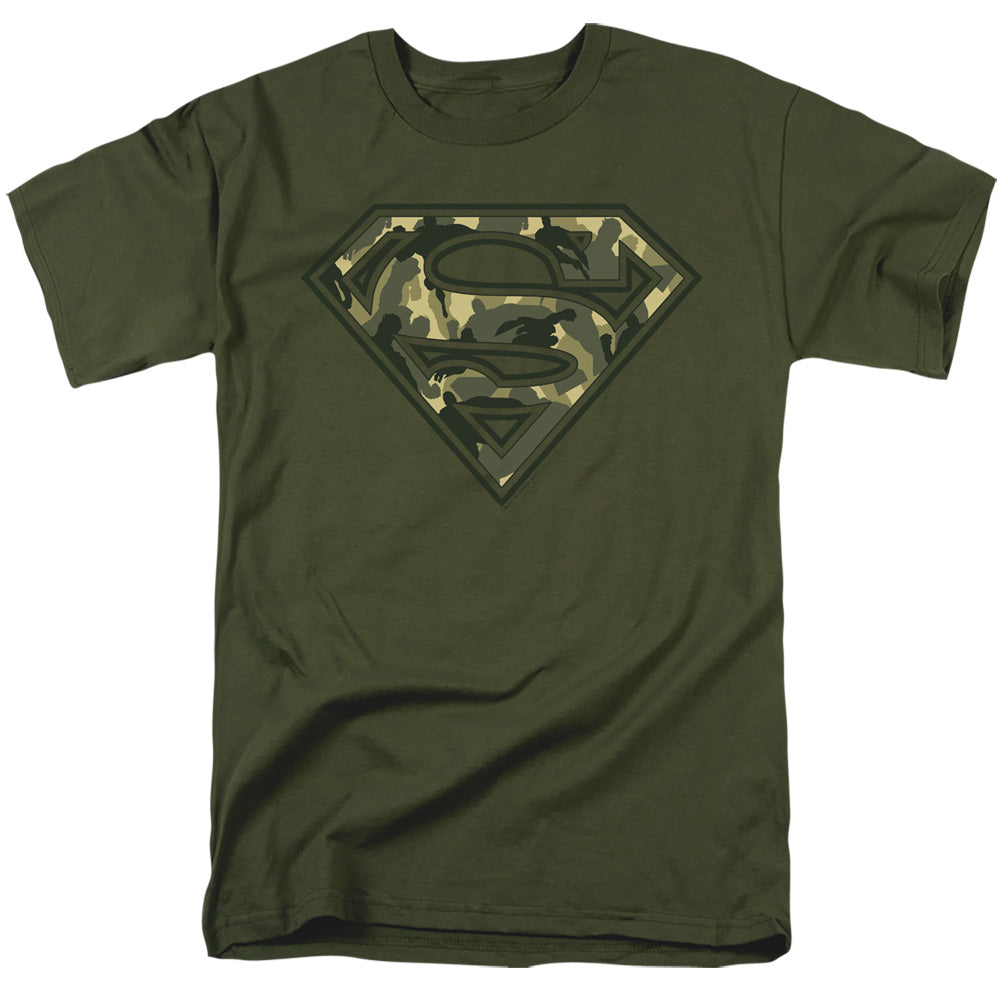 DC Comics - Superman - Super Camo - Adult Unisex Short Sleeve T-Shirt - Green