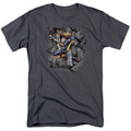 DC Comics - Superman - Break On Through - Adult Unisex T-Shirt - Gray