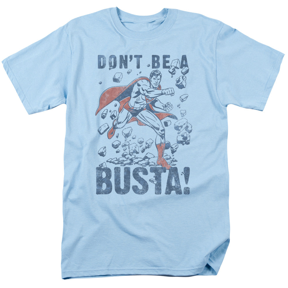 DC Comics - Superman - Busta - Adult Unisex Short Sleeve T-Shirt - Blue