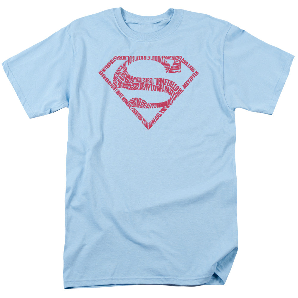 DC Comics - Superman - Word Shield - Adult Unisex Short Sleeve T-Shirt - Blue