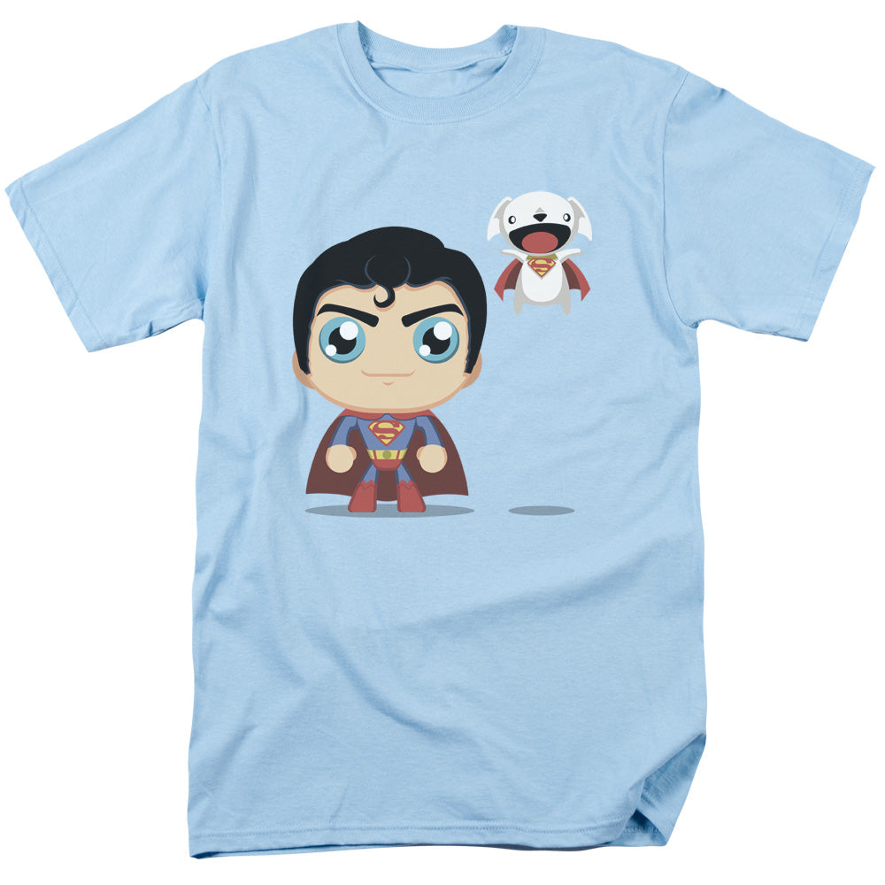 DC Comics - Superman - Cute Superman - Adult Unisex Short Sleeve T-Shirt - Blue