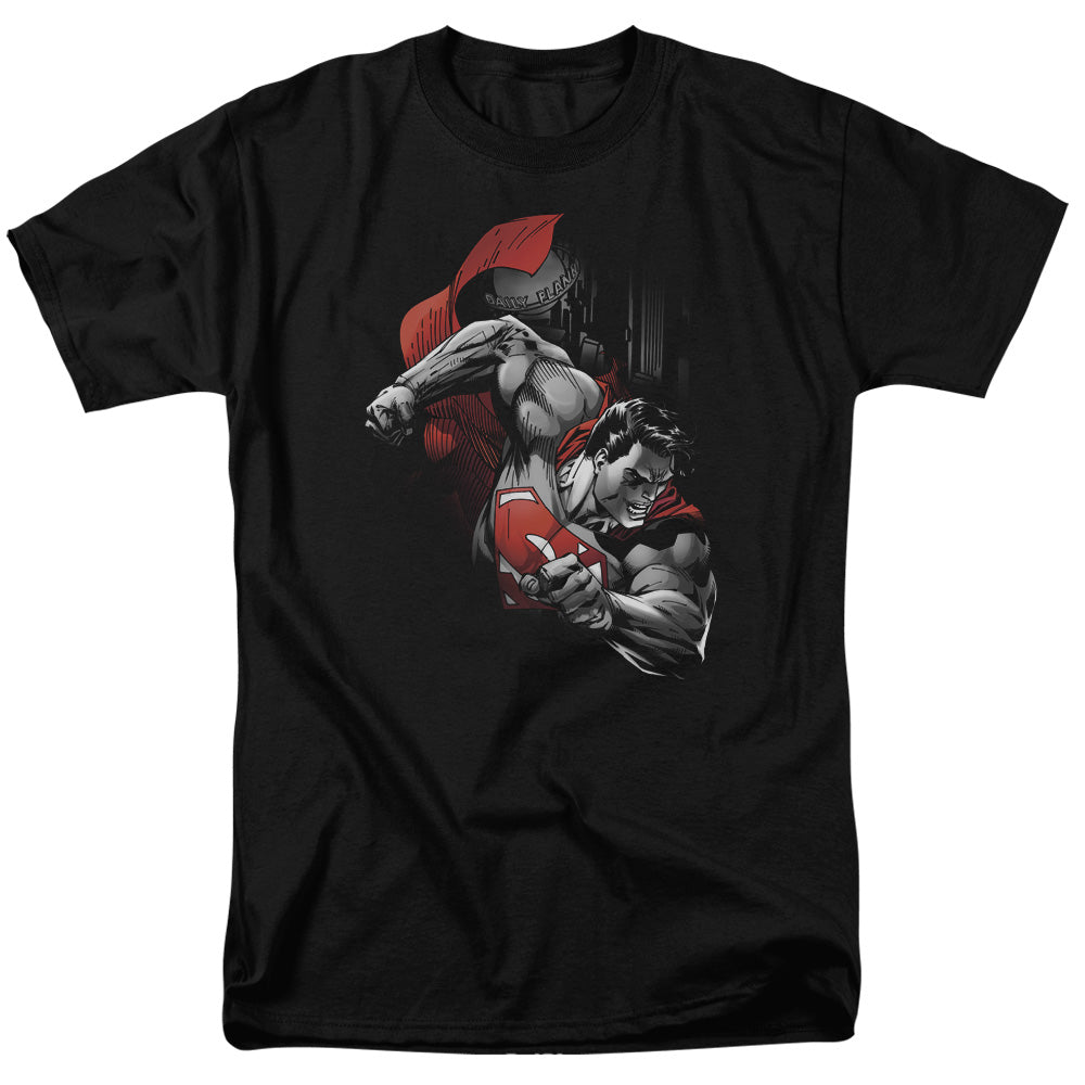 DC Comics - Superman - My City - Adult Unisex Short Sleeve T-Shirt - Black