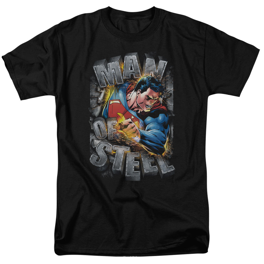 DC Comics - Superman - Ripping Steel - Adult Unisex Short Sleeve T-Shirt - Black