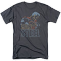 DC Comics - Superman - Colored Lines - Adult Unisex Short Sleeve T-Shirt - Gray