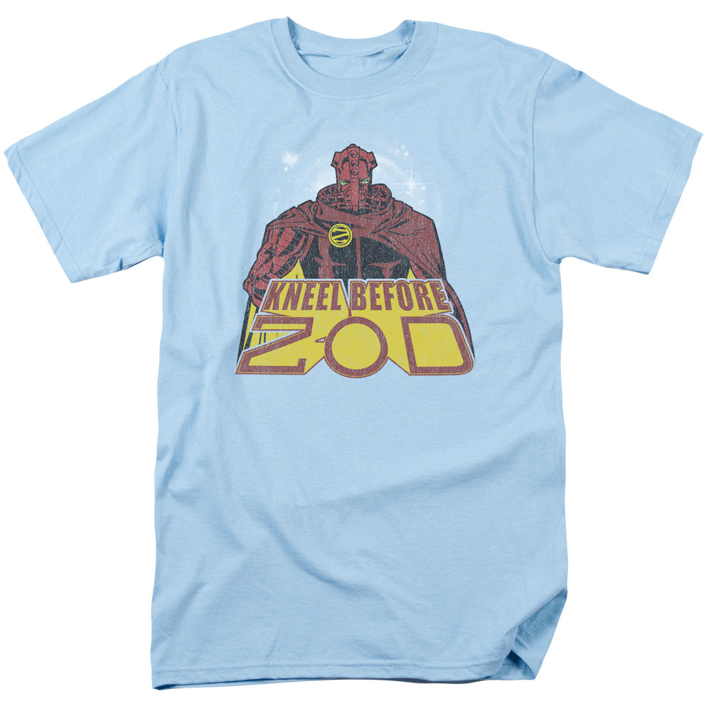 DC Comics - Superman - Kneel Before - Adult Unisex Short Sleeve T-Shirt - Blue