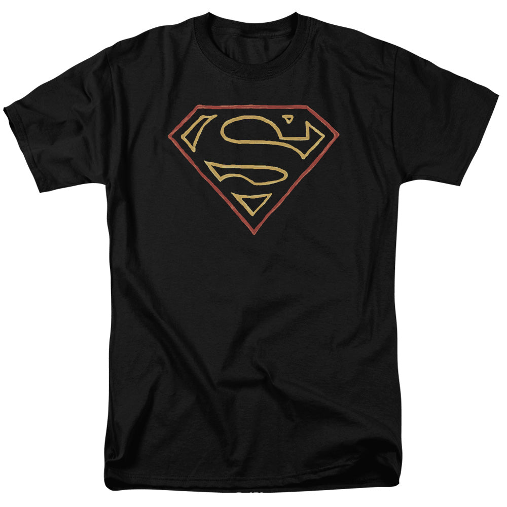 DC Comics - Superman - Colored Shield - Adult Unisex T-Shirt - Black