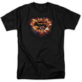 DC Comics - Superman - Space Burst Shield - Adult Unisex T-Shirt - Black