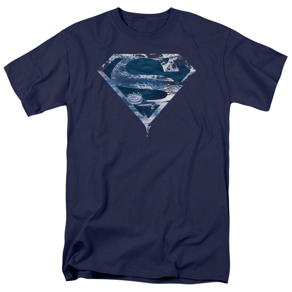 DC Comics - Superman - Water Shield - Adult Unisex Short Sleeve T-Shirt - Blue