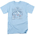 DC Comics - Superman - My Hero - Adult Unisex Short Sleeve T-Shirt - Blue