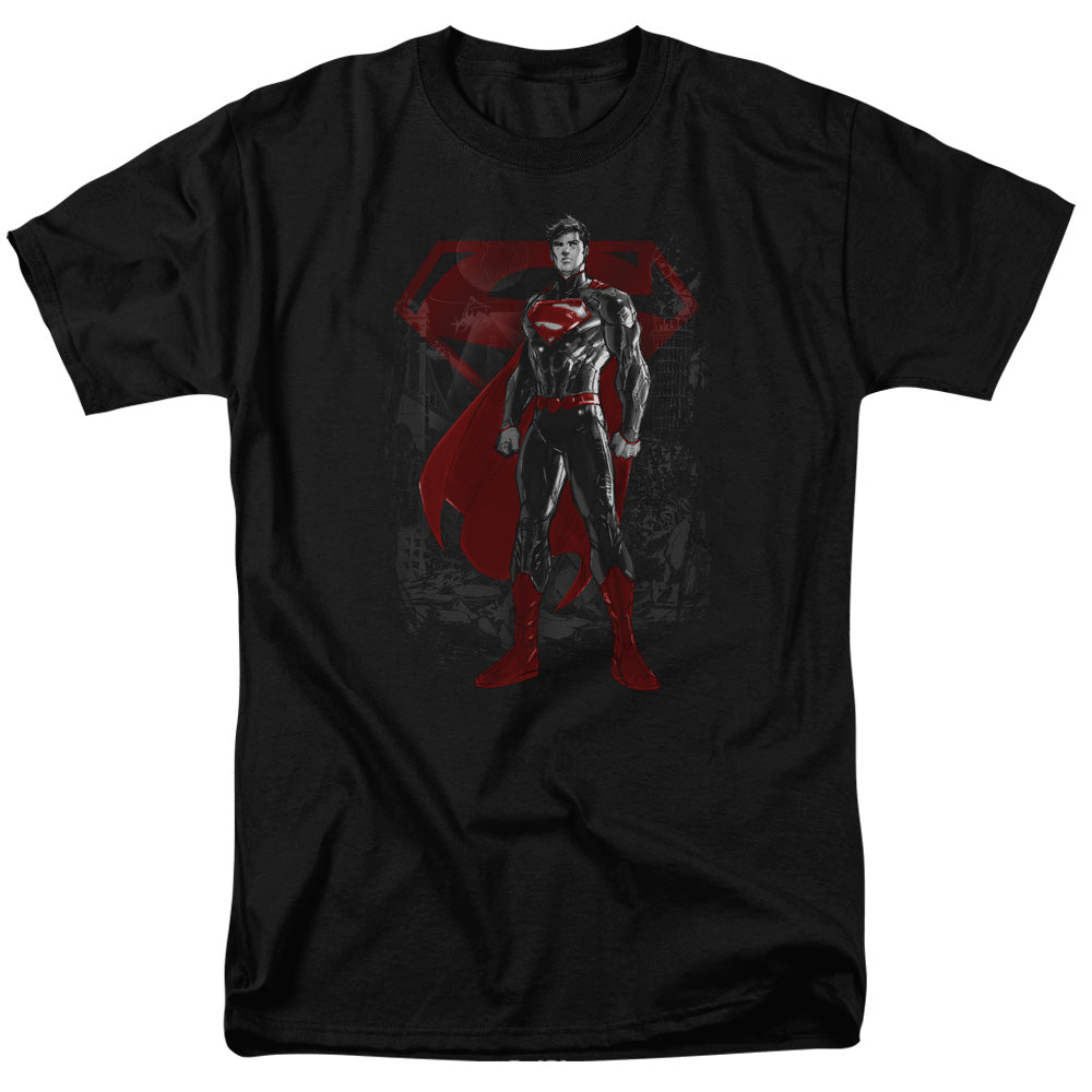 DC Comics - Superman - Aftermath - Adult Unisex Short Sleeve T-Shirt - Black