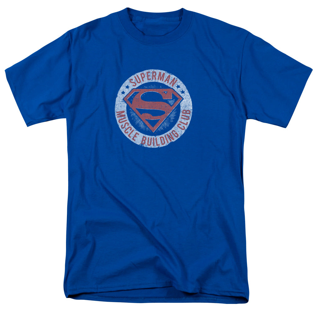 DC Comics - Superman - Muscle Club - Adult Unisex Short Sleeve T-Shirt - Blue