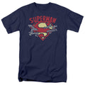 DC Comics - Superman - Chain Breaking - Adult Unisex Short Sleeve T-Shirt - Blue