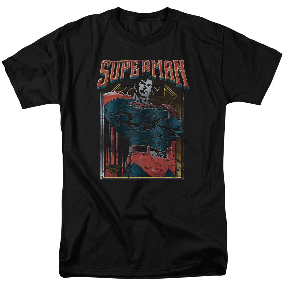 DC Comics - Superman - Head Bang - Adult Unisex Short Sleeve T-Shirt - Black