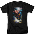 DC Comics - Superman - In The Sky - Adult Unisex Short Sleeve T-Shirt - Black