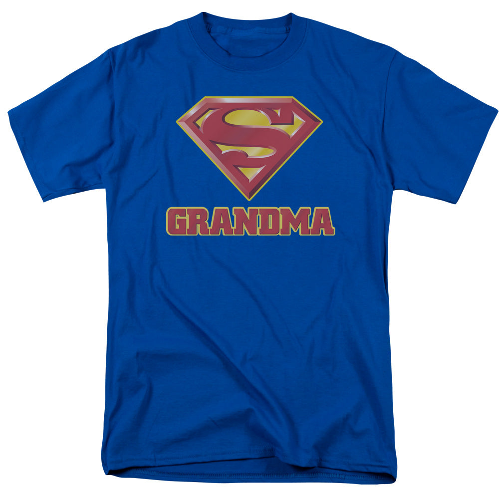 DC Comics - Superman - Super Grandma - Adult Unisex Short Sleeve T-Shirt - Blue